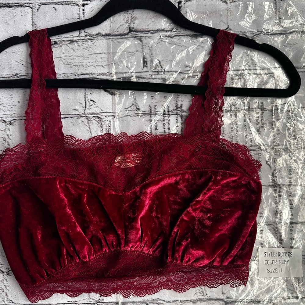POL Ruby Velvet Lace Chemise